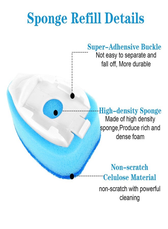 KFHENSOMR 6 Pcs Dishwasher Sponge Dishwand Refills Scrubber Sponges Non Scratch Head Replacement for Dish Wand Heavy Duty Scrub Dots Brushes Soap Control Dispenser Scrubber Pads for Kitchen Cleaning - Image 4